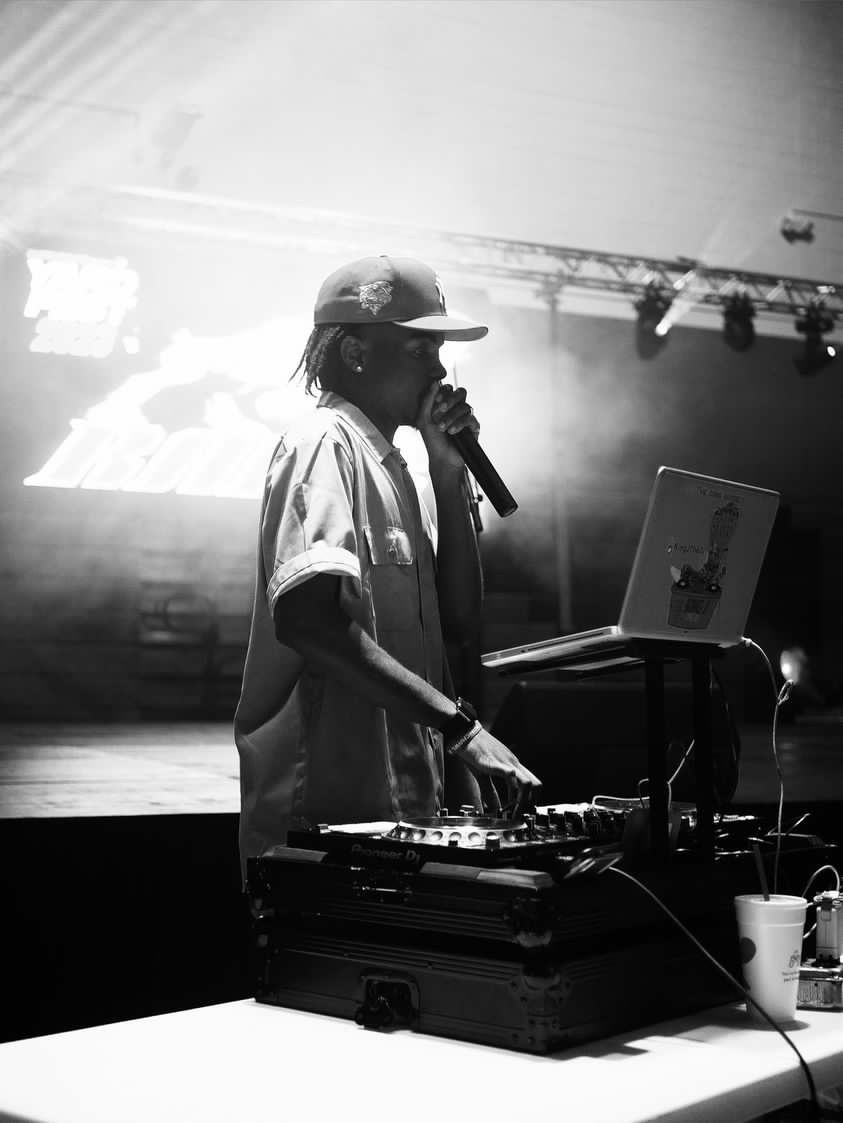 King J performing